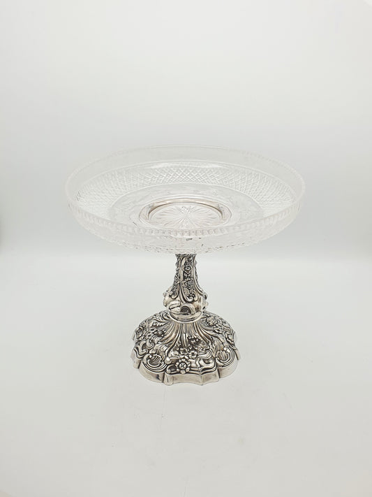 Antique Edwardian Walker & Hall Silver Plated Cut Glass Centrepiece – circa 1905