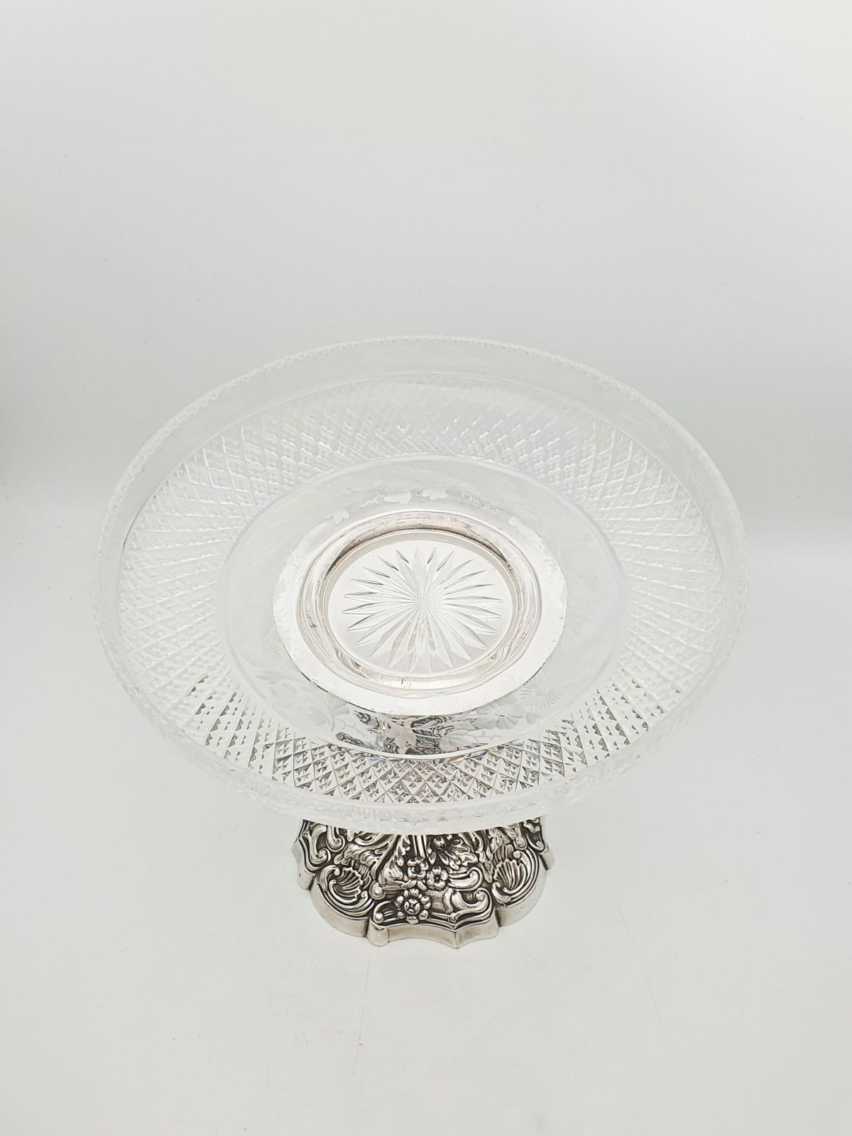 Antique Edwardian Walker & Hall Silver Plated Cut Glass Centrepiece – circa 1905