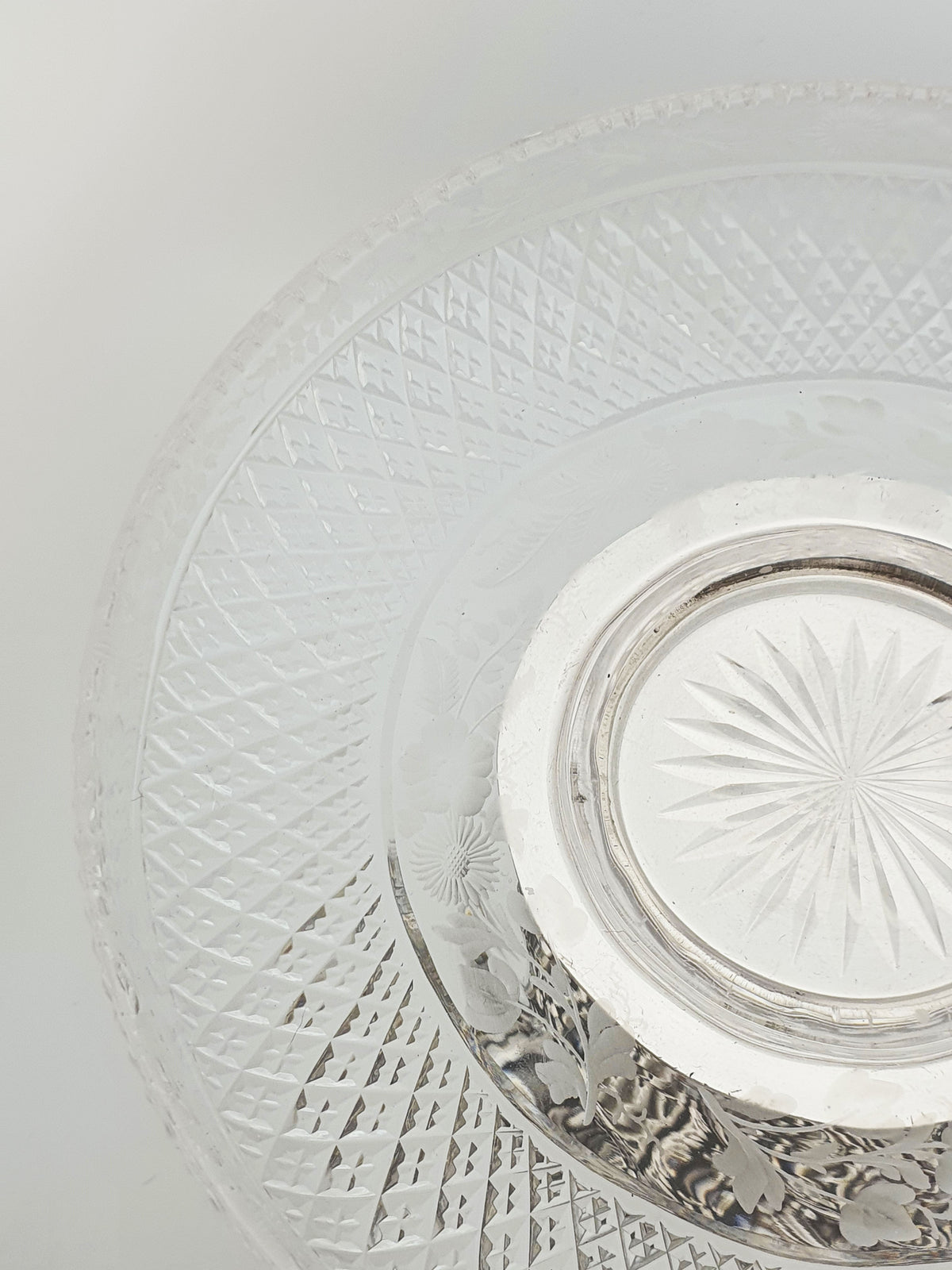 Antique Edwardian Walker & Hall Silver Plated Cut Glass Centrepiece – circa 1905