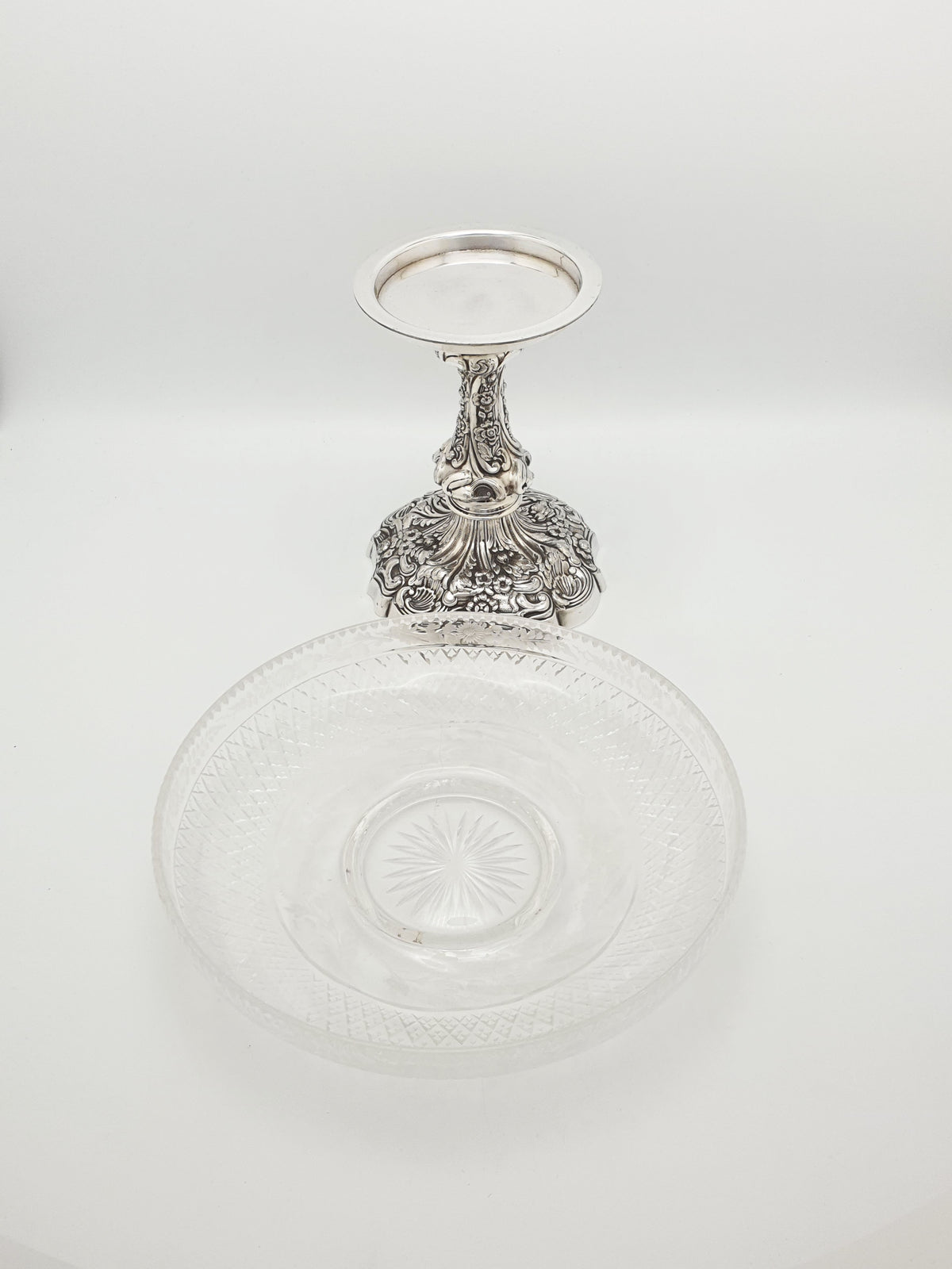 Antique Edwardian Walker & Hall Silver Plated Cut Glass Centrepiece – circa 1905