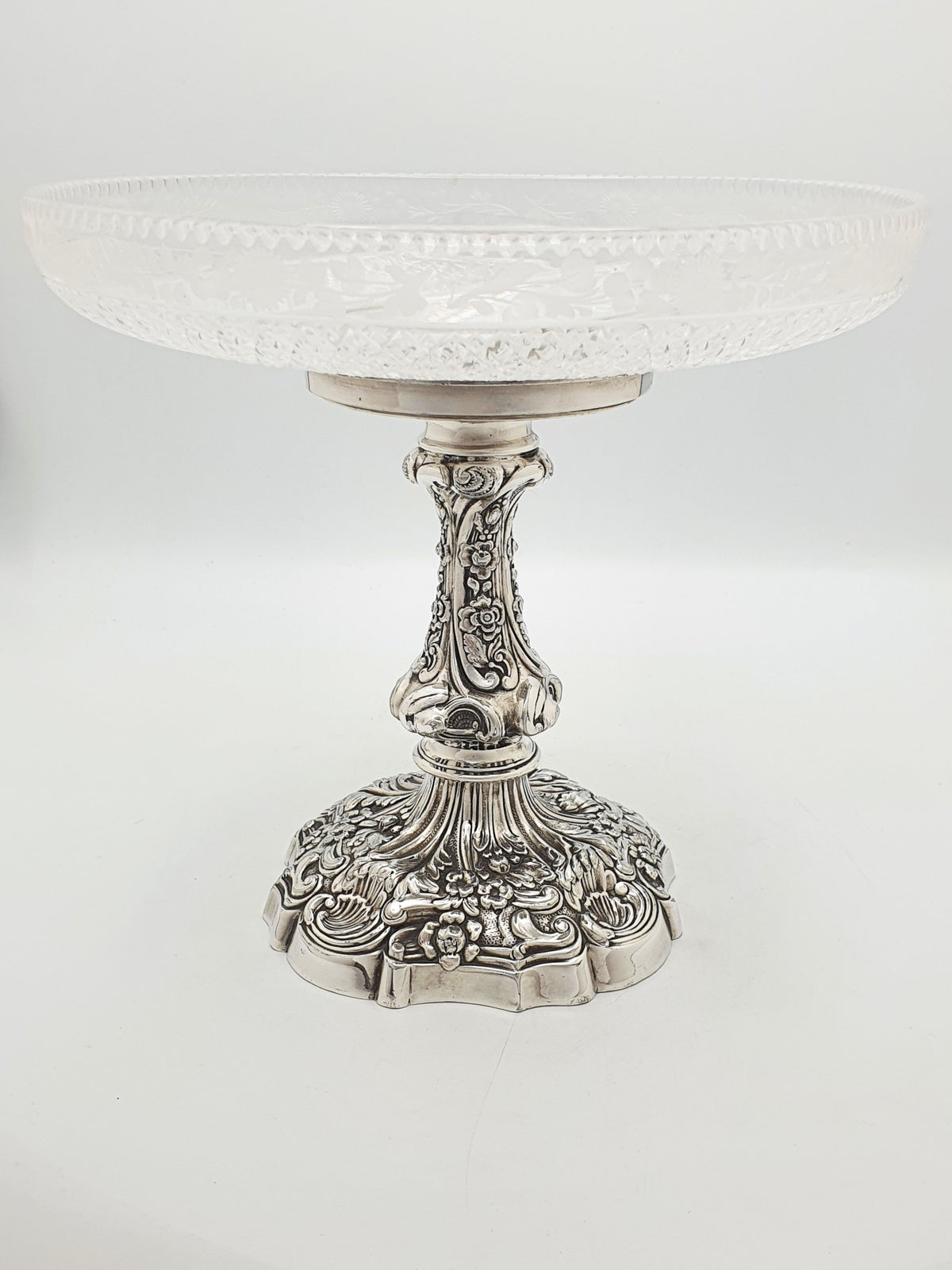 Antique Edwardian Walker & Hall Silver Plated Cut Glass Centrepiece – circa 1905