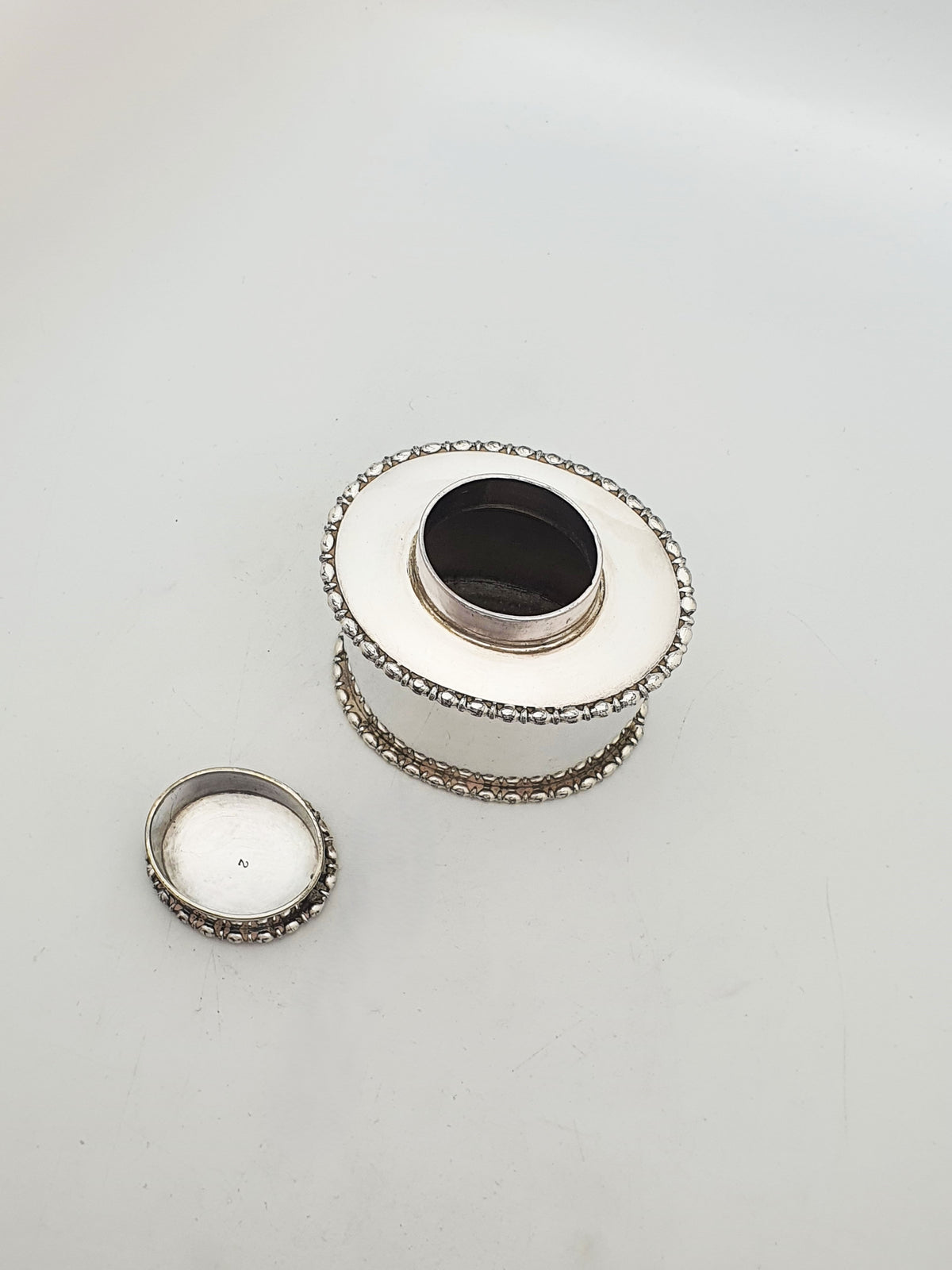 Antique Edwardian Silver Plated Tea Caddy With Beaded Borders – circa 1905