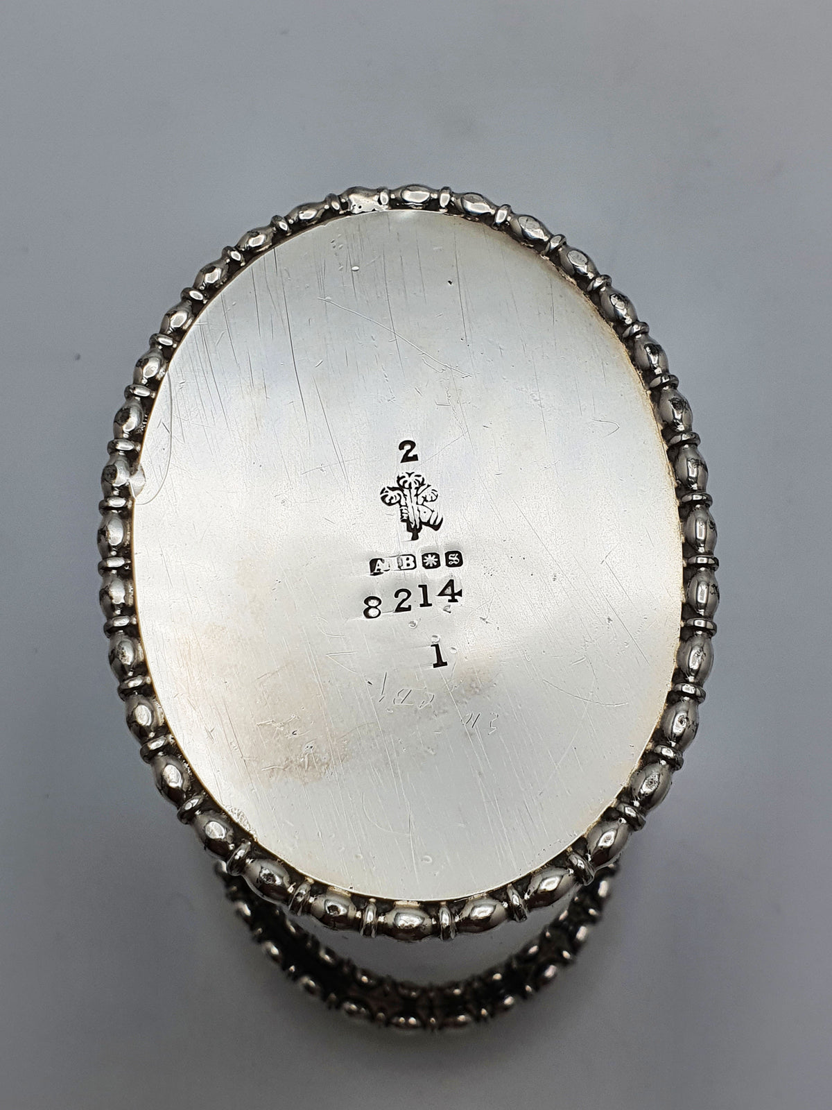 Antique Edwardian Silver Plated Tea Caddy With Beaded Borders – circa 1905
