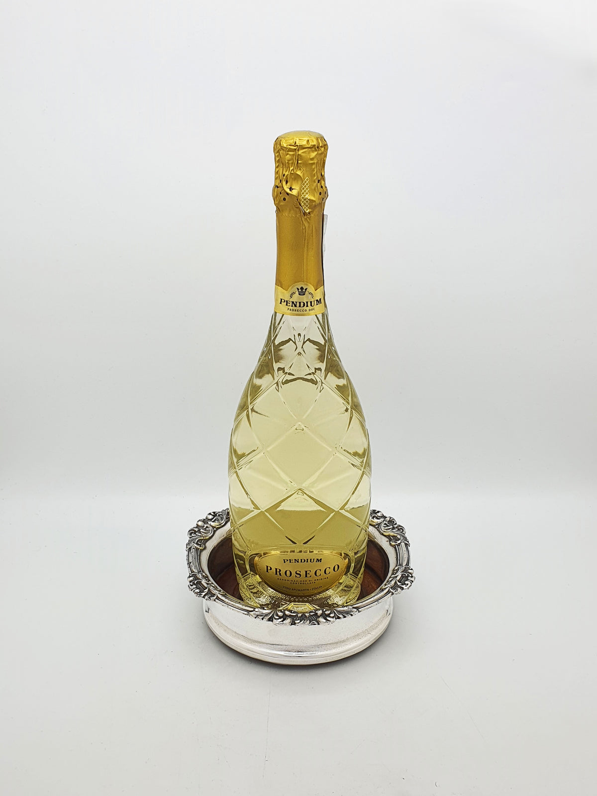 Pair of Antique Victorian Silver Plated Wine Bottle Coasters - circa 1890