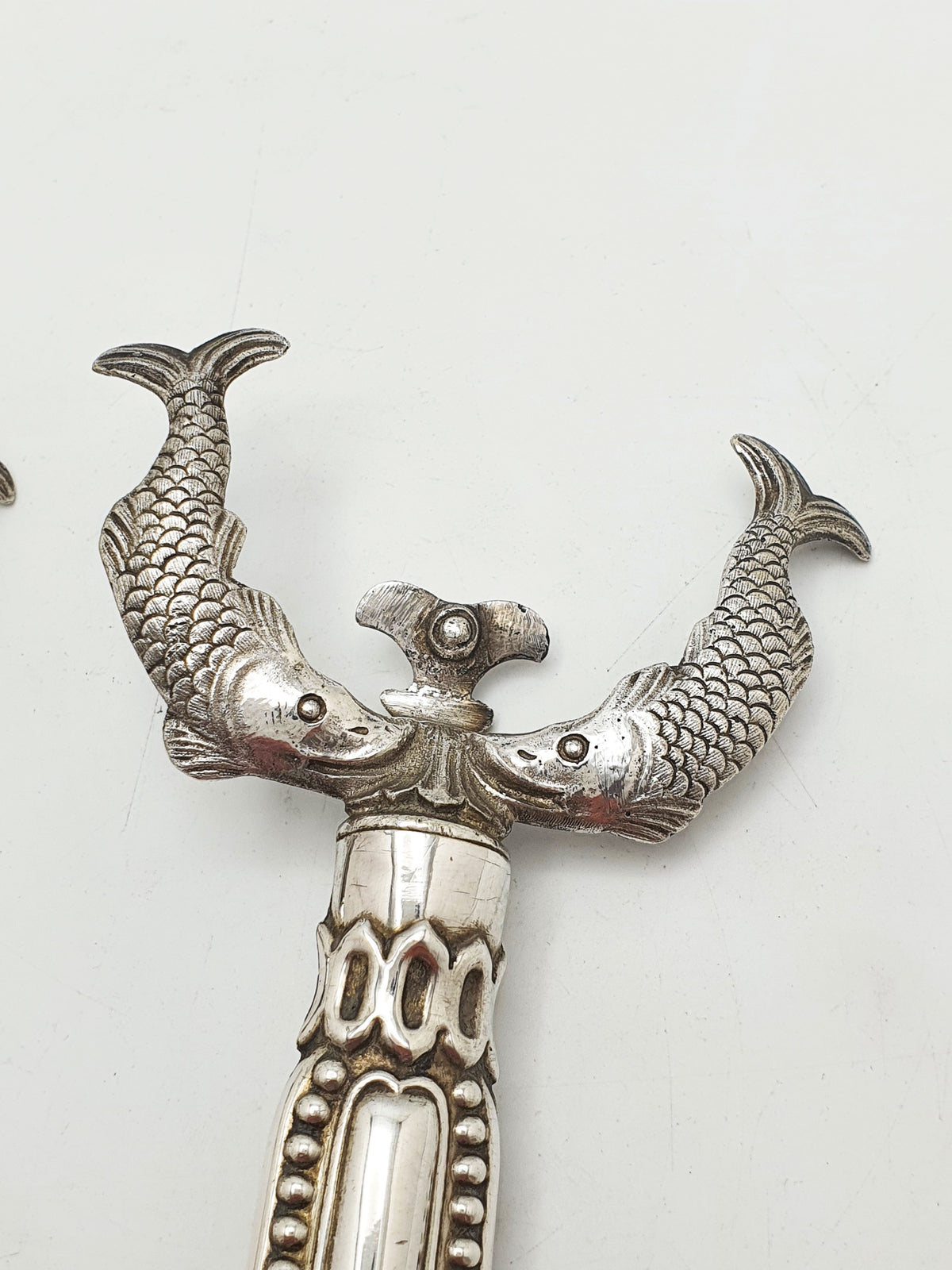 Unusual Pair of Antique Victorian Silver Plated Fish Plate Holders – circa 1890