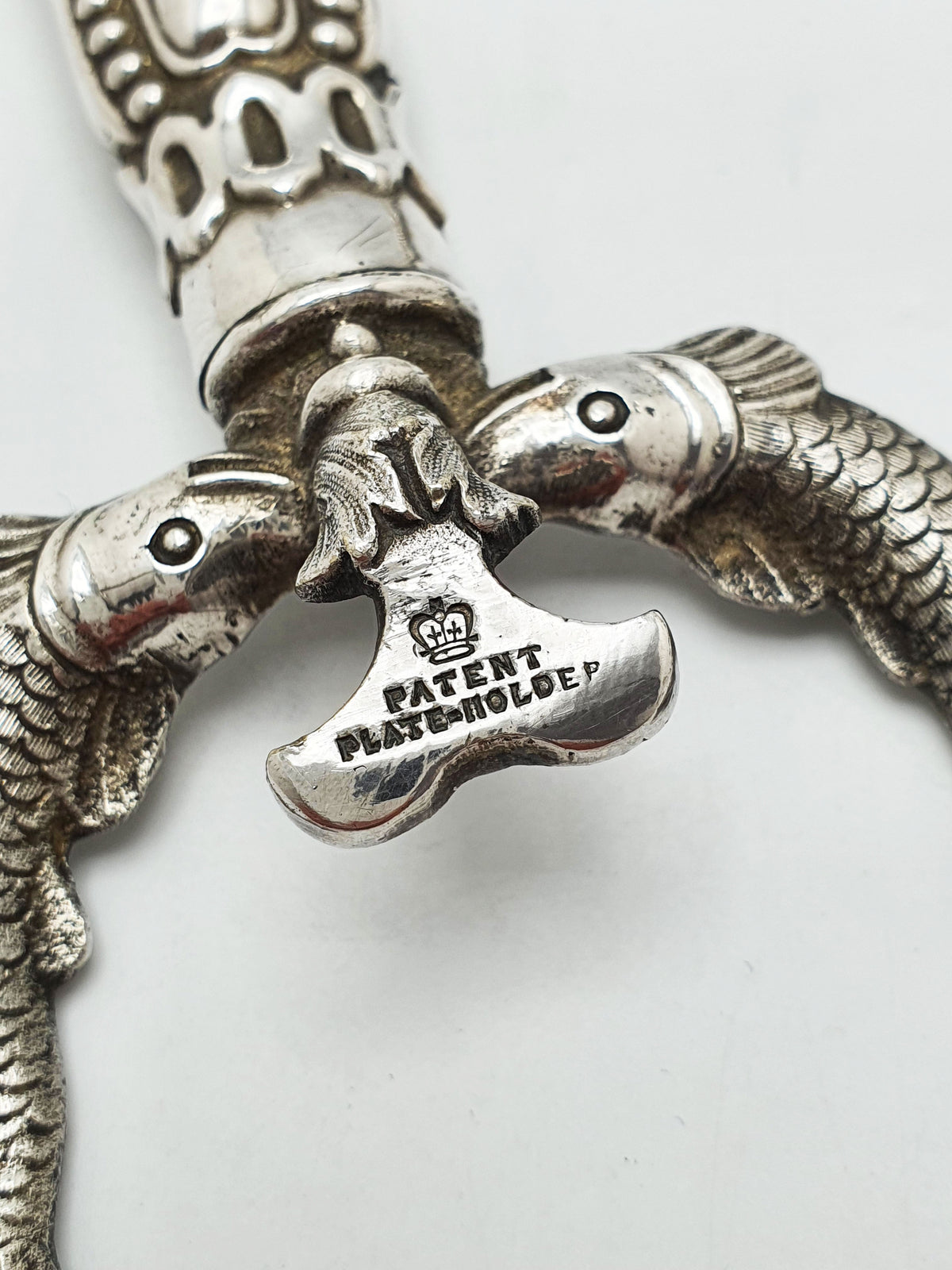 Unusual Pair of Antique Victorian Silver Plated Fish Plate Holders – circa 1890