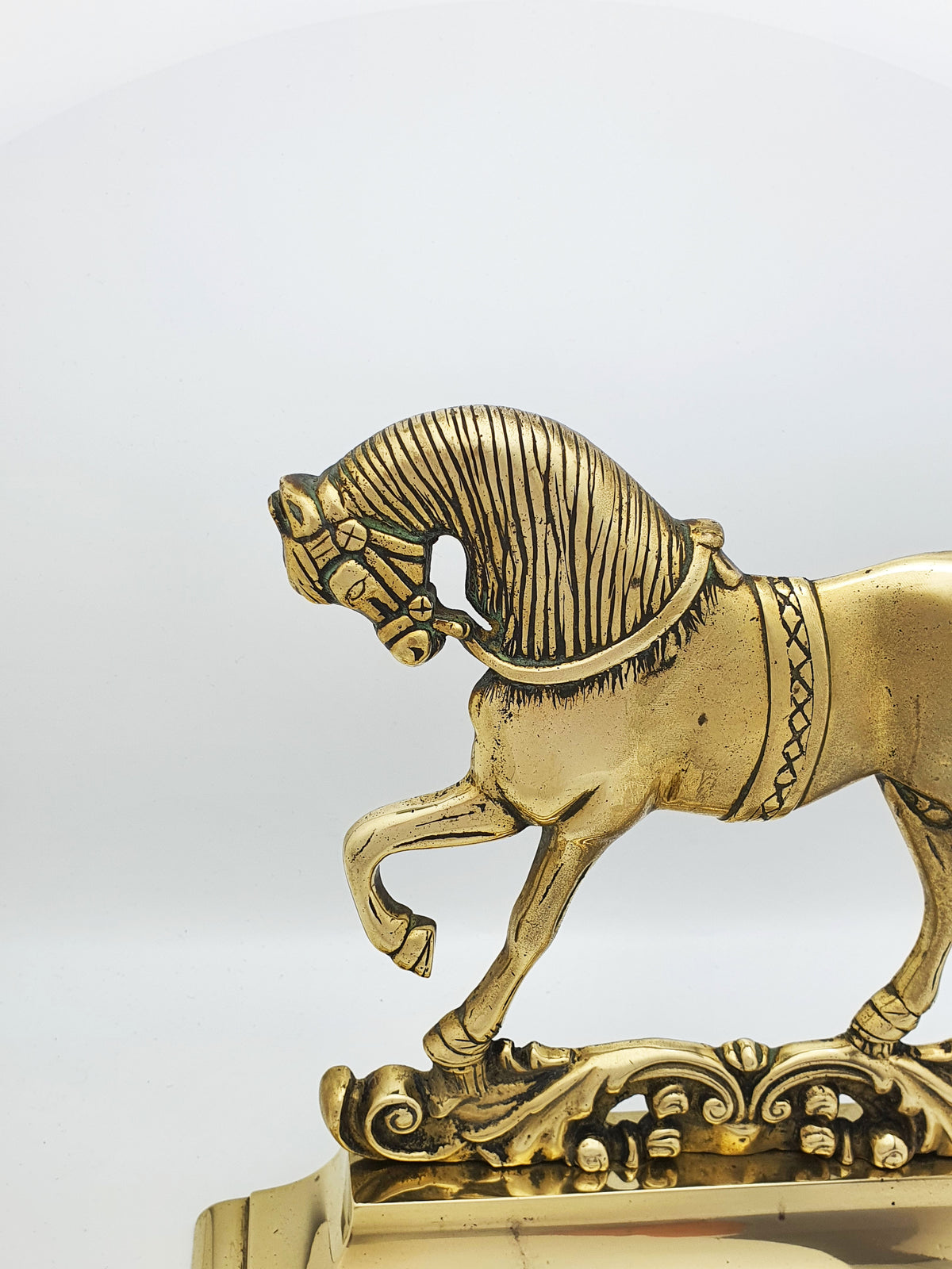 Antique Victorian Cast Brass Horse Doorstop – circa 1880
