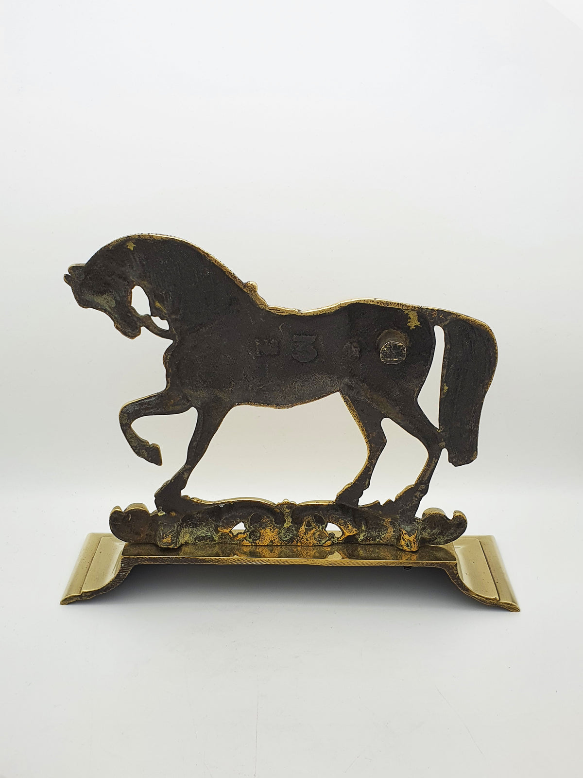 Antique Victorian Cast Brass Horse Doorstop – circa 1880