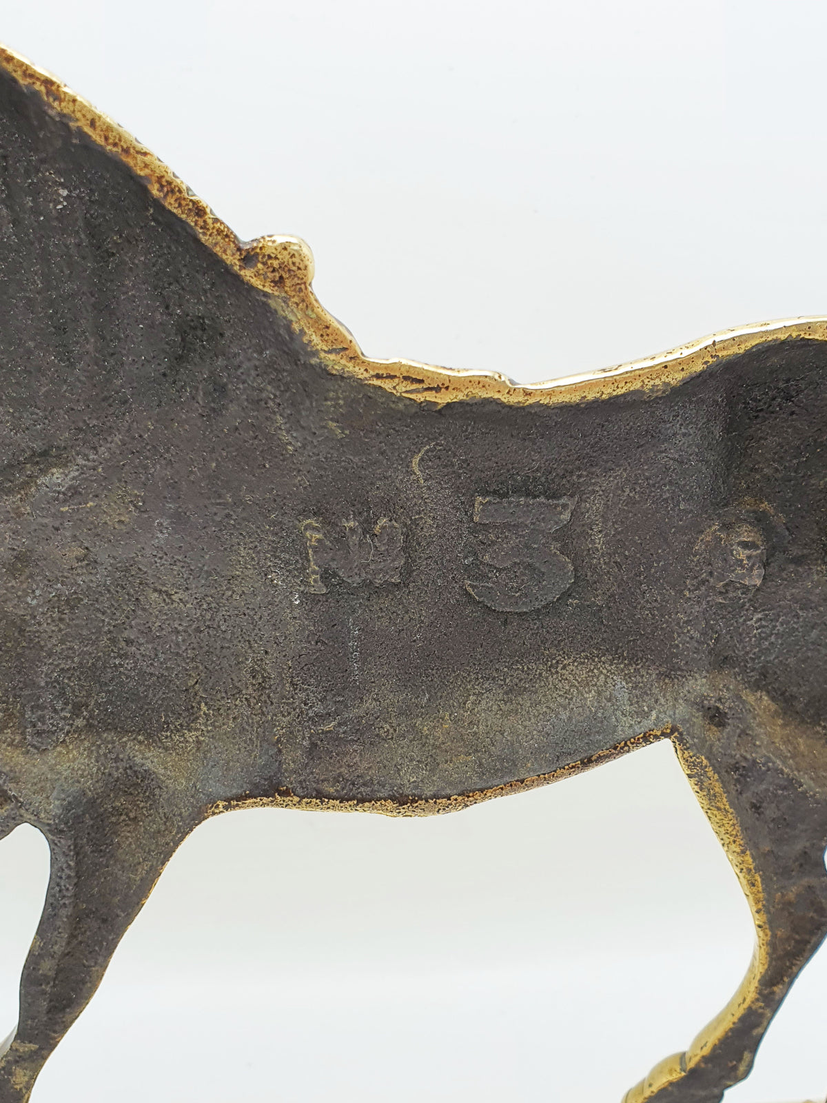Antique Victorian Cast Brass Horse Doorstop – circa 1880