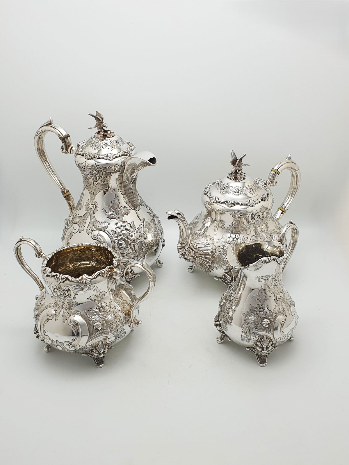 Antique Victorian Silver Plated Four Piece Tea and Coffee Service – circa 1870