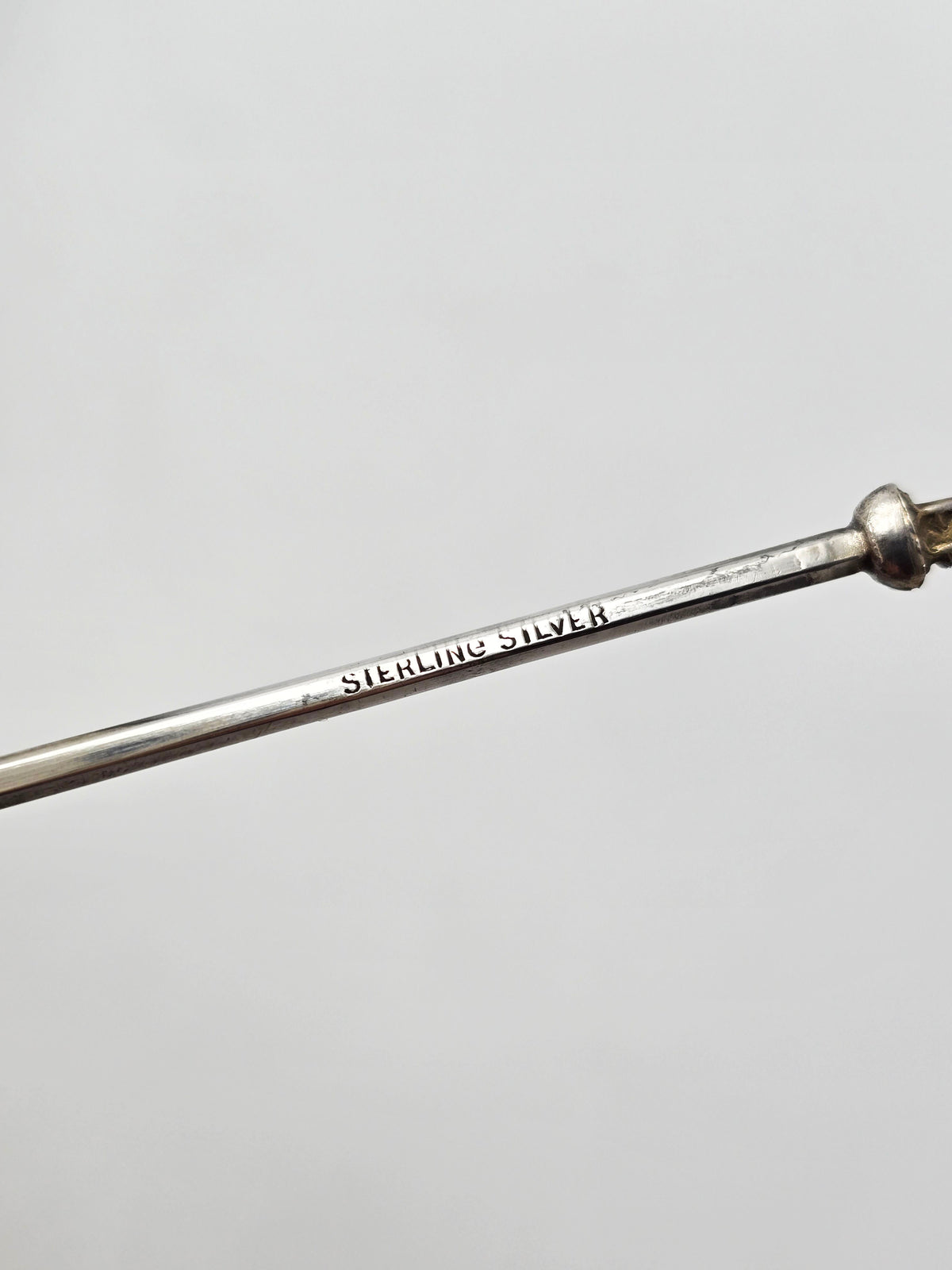 Fabulous Set of Six Antique Sterling Silver Bird Finial Cocktail Sticks – circa 1925