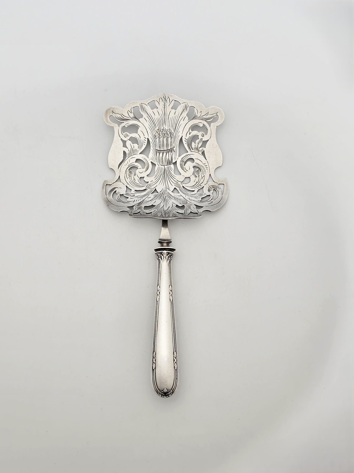 Antique German Silver Handled Pierced and Engraved Server – circa 1900