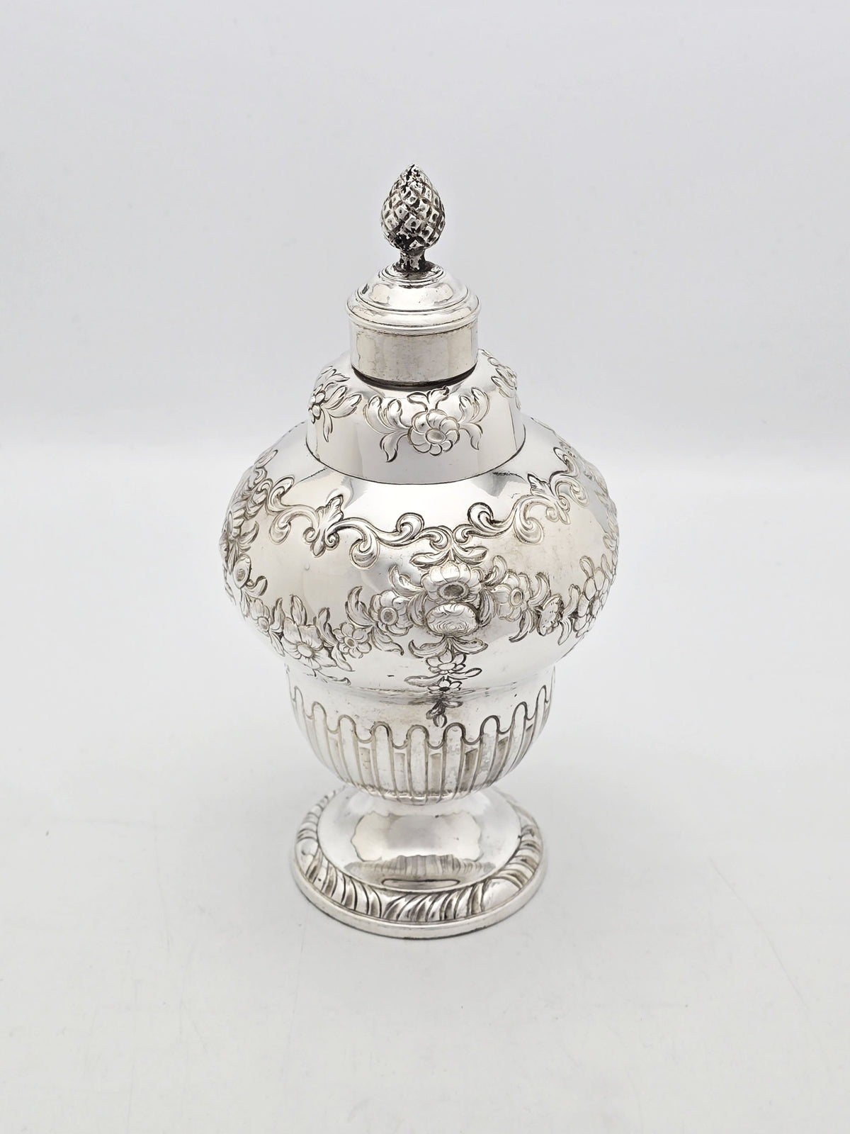 Antique Victorian Silver Plated Lidded Urn Tea Caddy – circa 1890
