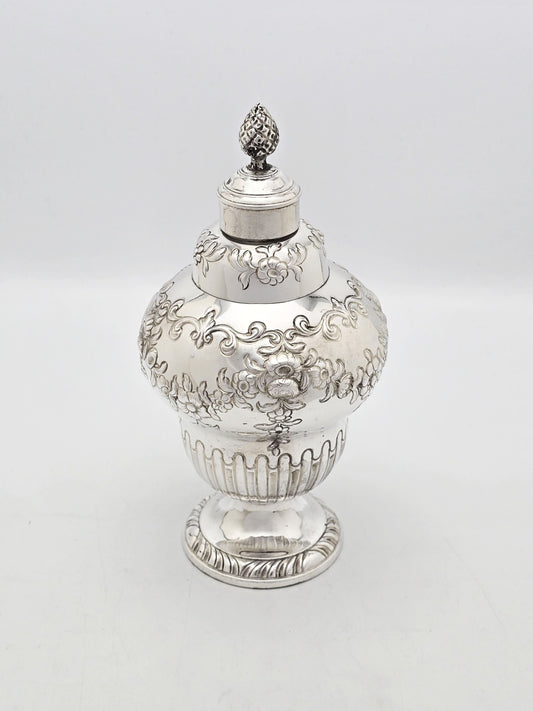 Antique Victorian Silver Plated Lidded Urn Tea Caddy – circa 1890