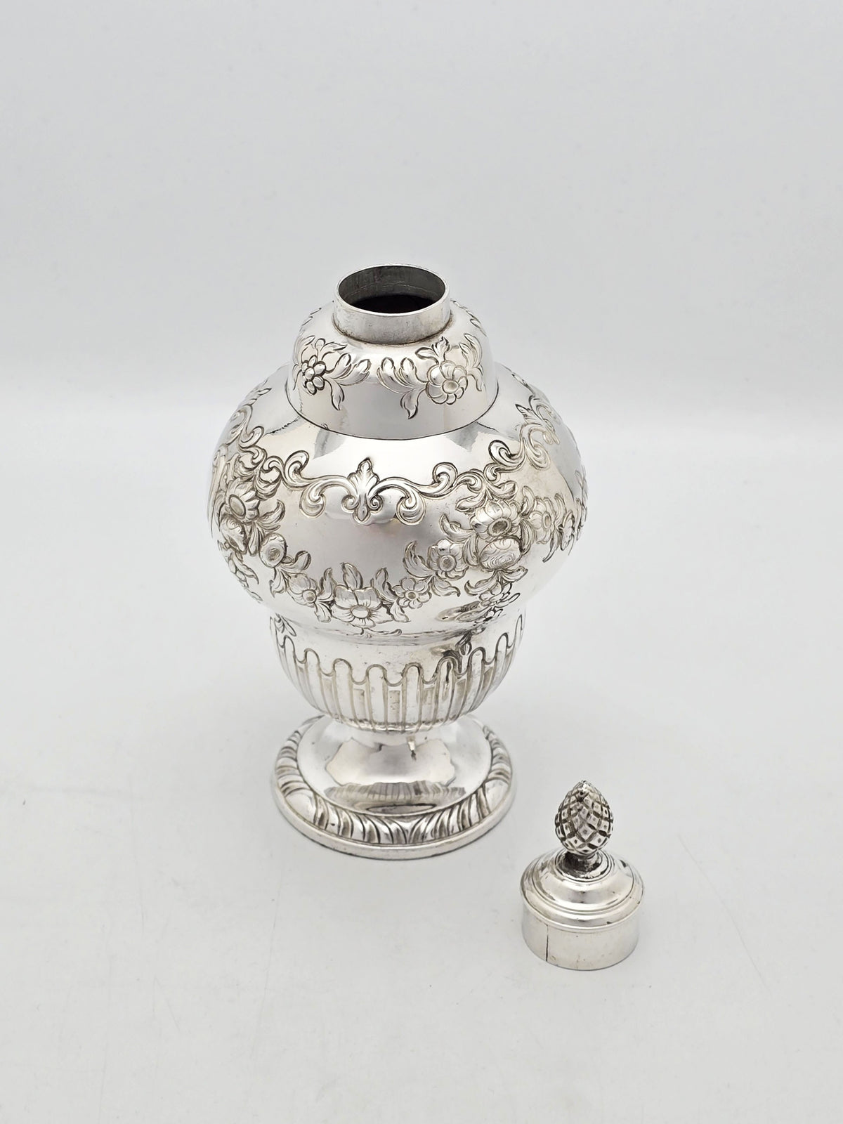 Antique Victorian Silver Plated Lidded Urn Tea Caddy – circa 1890