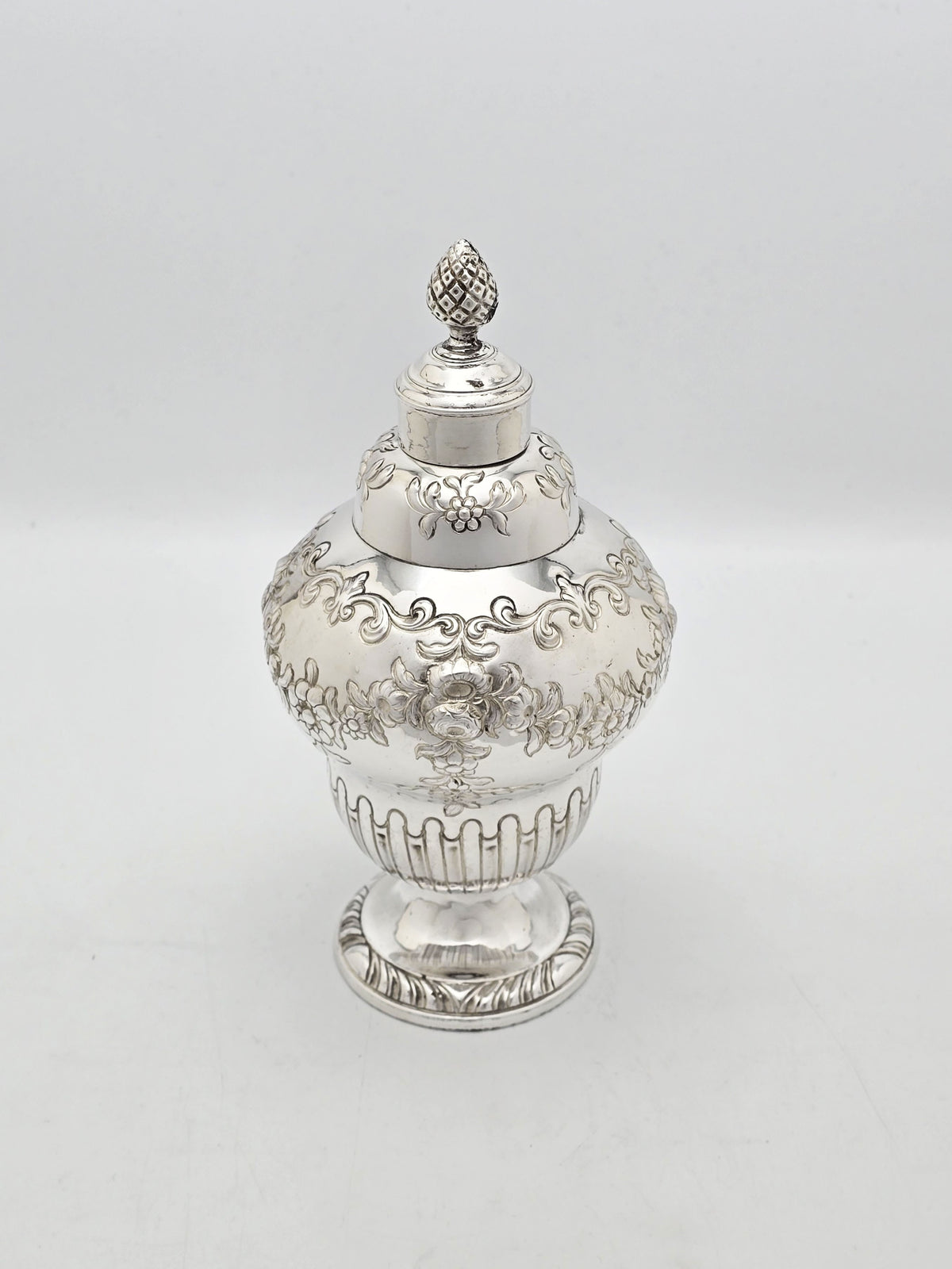 Antique Victorian Silver Plated Lidded Urn Tea Caddy – circa 1890
