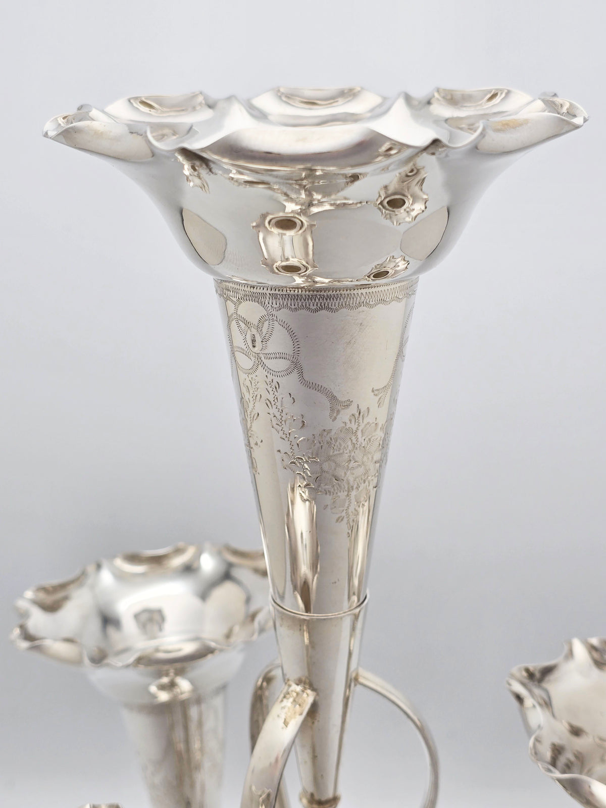 Antique Edwardian Silver Plated Trumpet Epergne Centrepiece – circa 1905