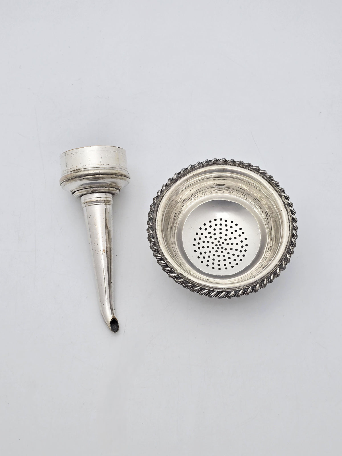 Antique Edwardian Silver Plated Wine Funnel with Strainer – circa 1905