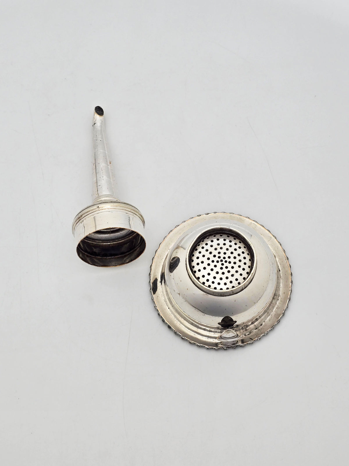 Antique Edwardian Silver Plated Wine Funnel with Strainer – circa 1905