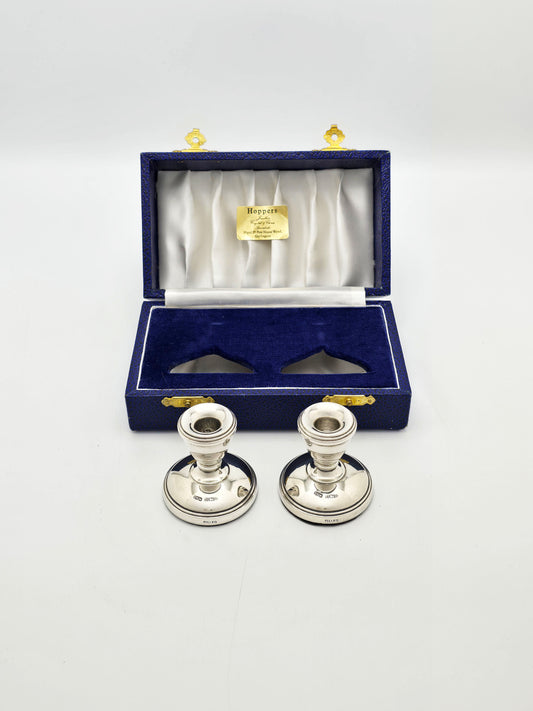 Vintage Sterling Silver Mini Candlesticks Birmingham 1981