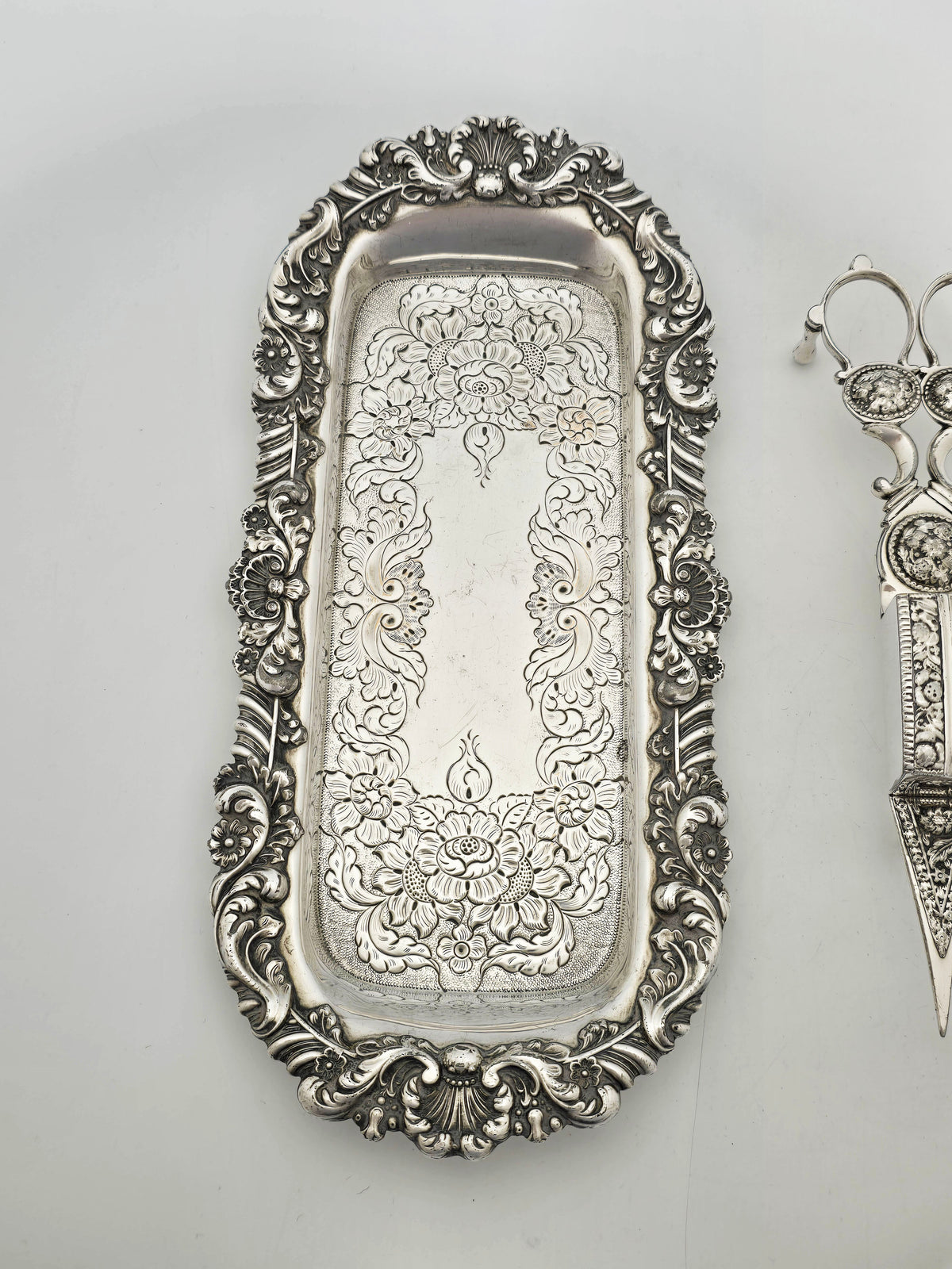 Antique Victorian Silver Plated Candle Snuffer Set circa 1890