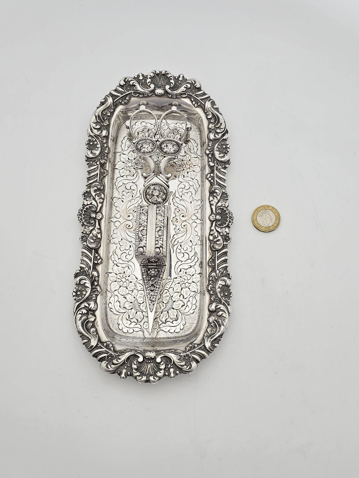 Antique Victorian Silver Plated Candle Snuffer Set circa 1890