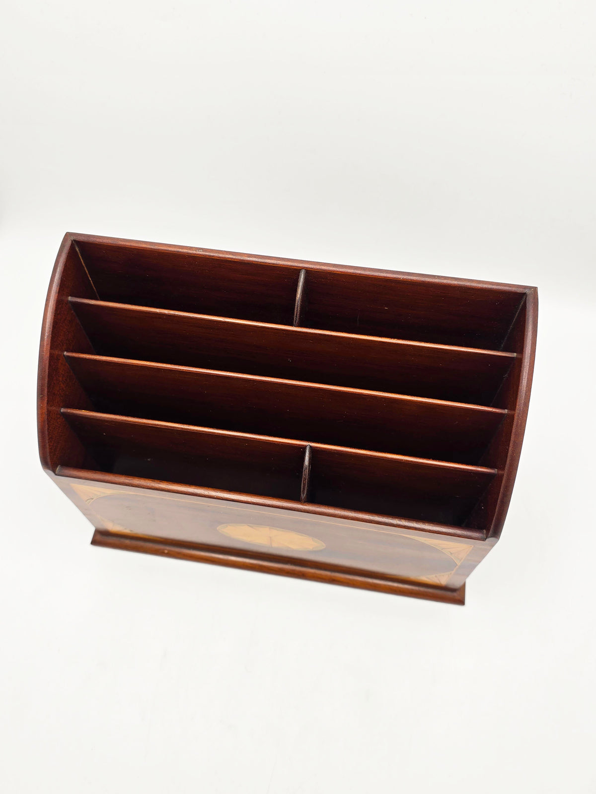 Antique Edwardian Mahogany Inlaid Desk Tidy circa 1905
