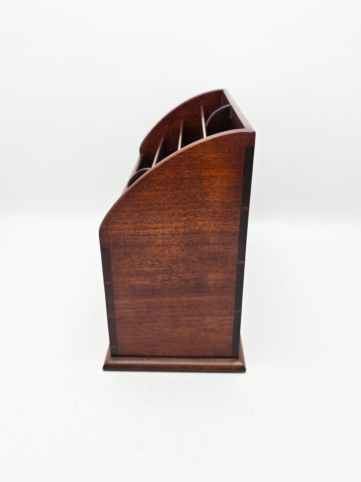 Antique Edwardian Mahogany Inlaid Desk Tidy circa 1905