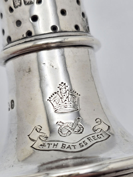 Antique Victorian Sterling Silver Pepper Pot Sheffield 1894