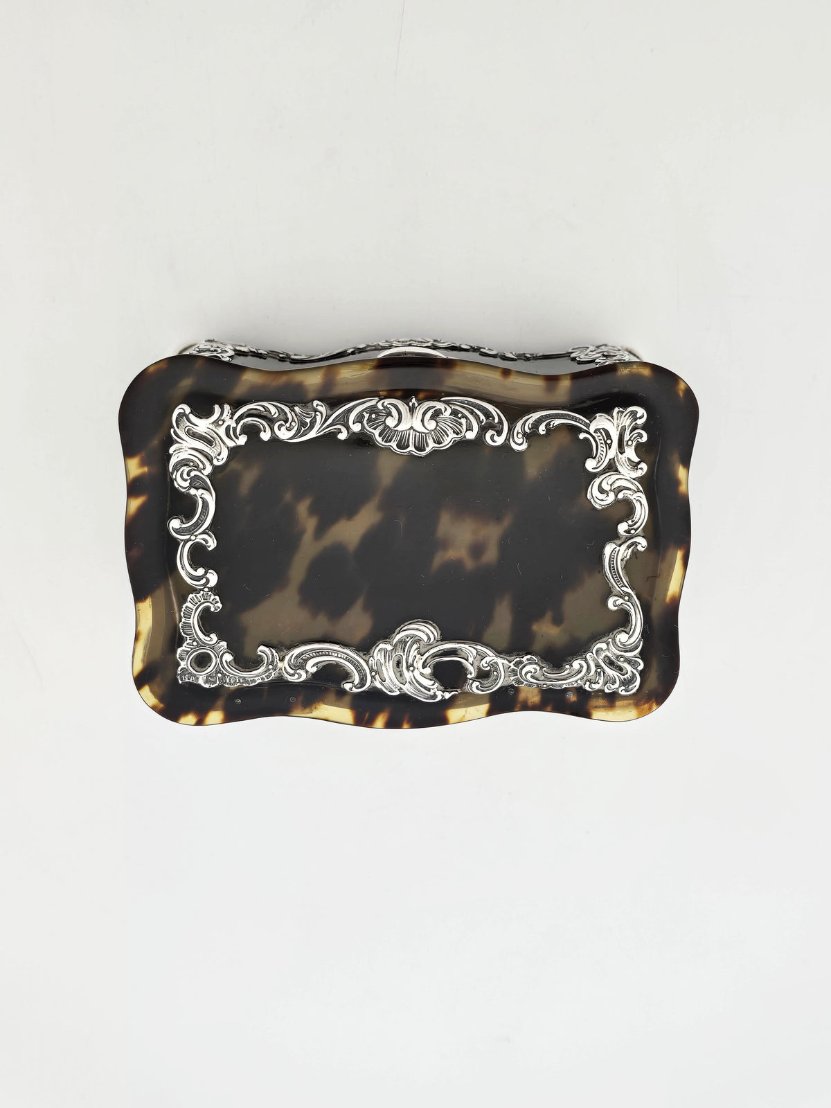 Antique Sterling Silver and Tortoiseshell Jewellery Box London 1897