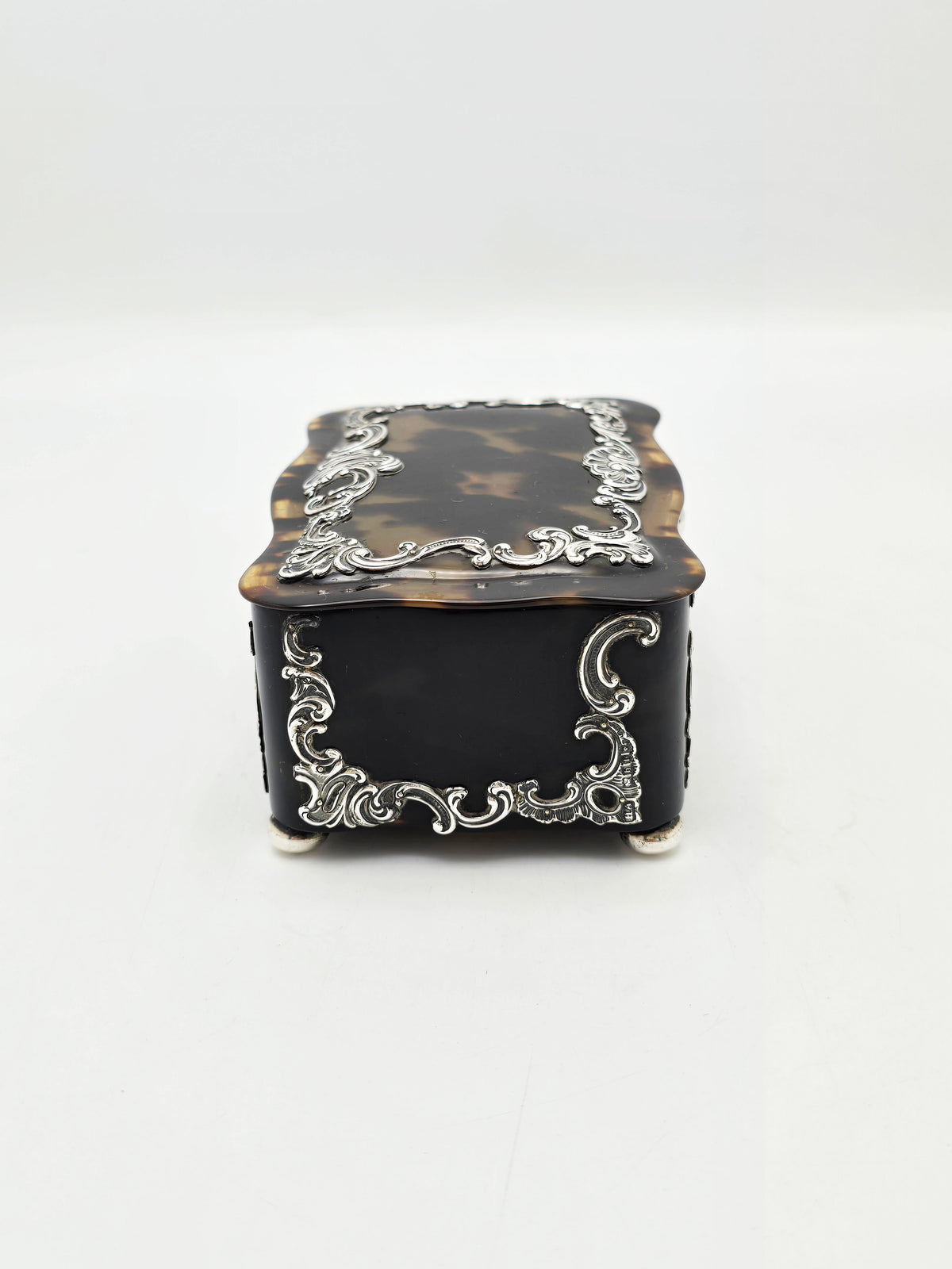 Antique Sterling Silver and Tortoiseshell Jewellery Box London 1897