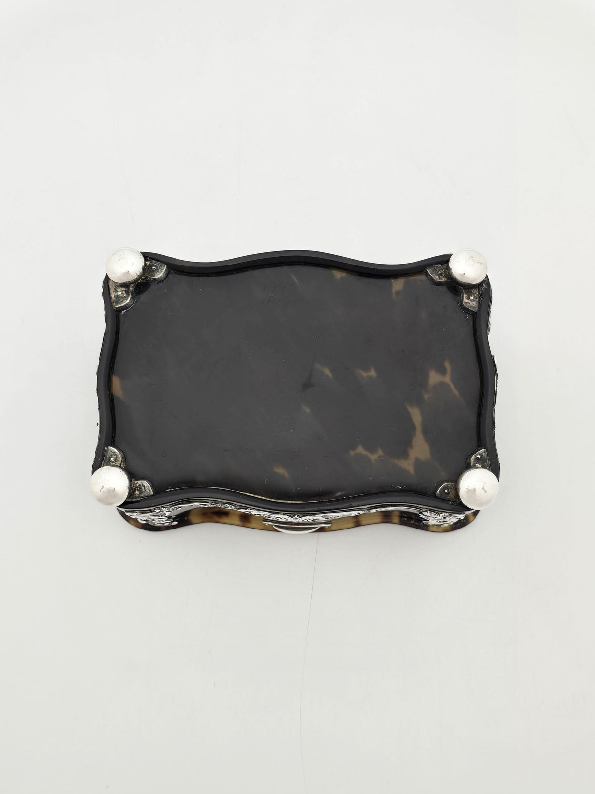 Antique Sterling Silver and Tortoiseshell Jewellery Box London 1897