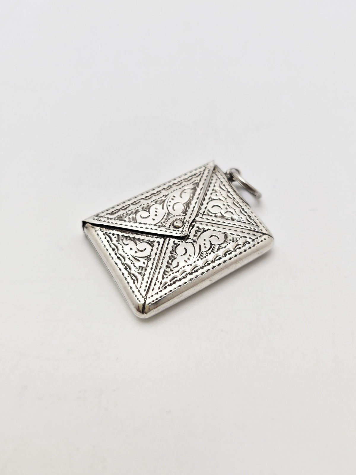 Antique Edwardian Sterling Silver Stamp Case Birmingham 1904
