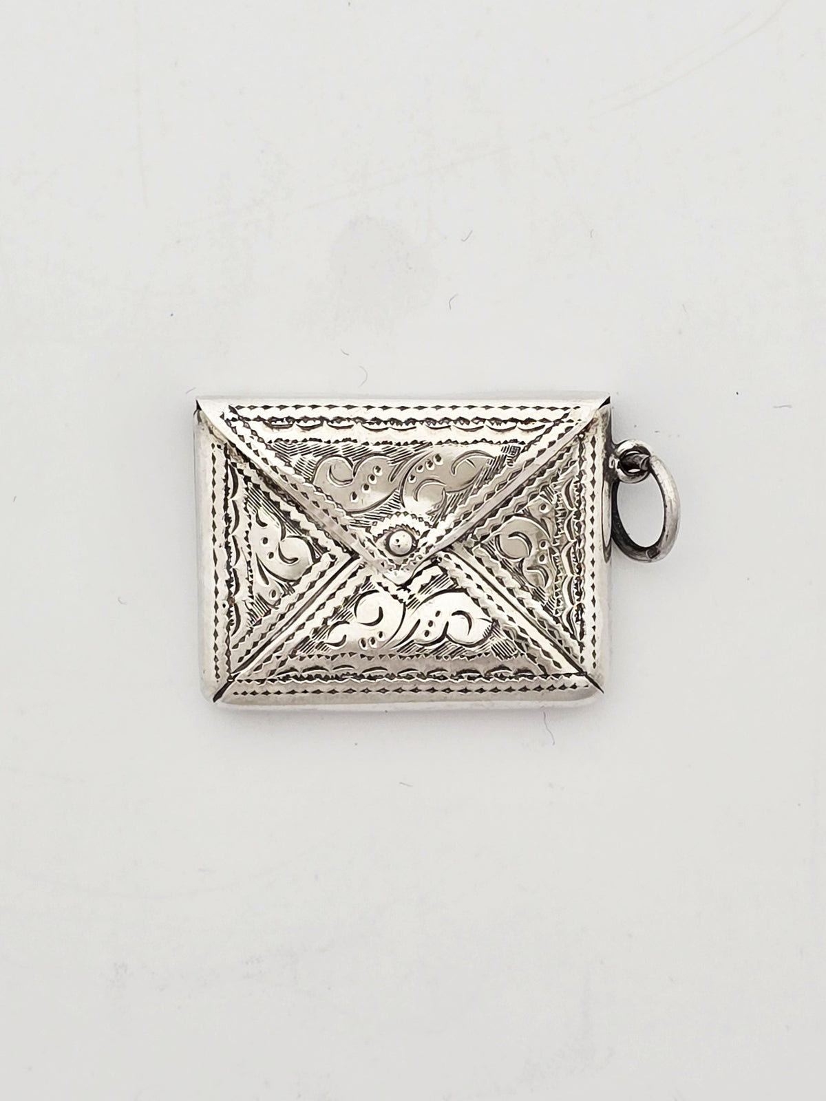 Antique Edwardian Sterling Silver Stamp Case Birmingham 1904