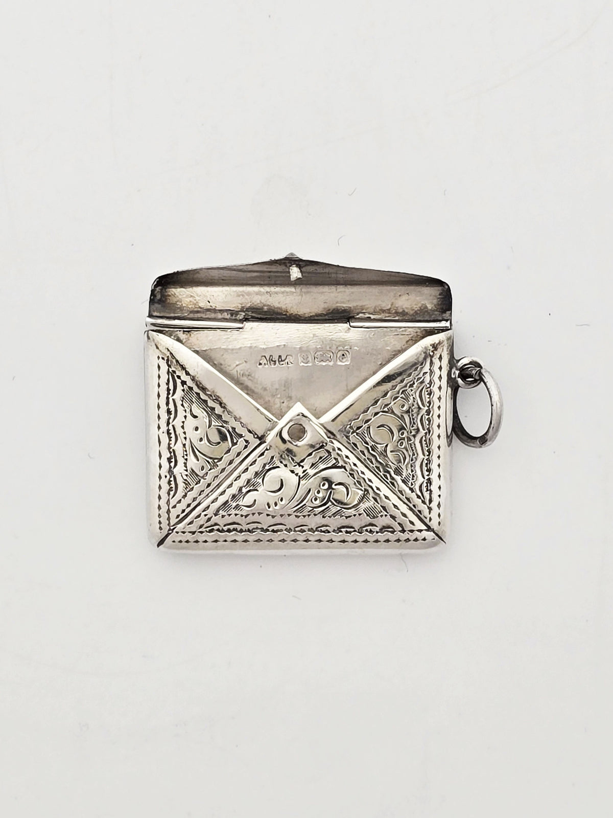 Antique Edwardian Sterling Silver Stamp Case Birmingham 1904