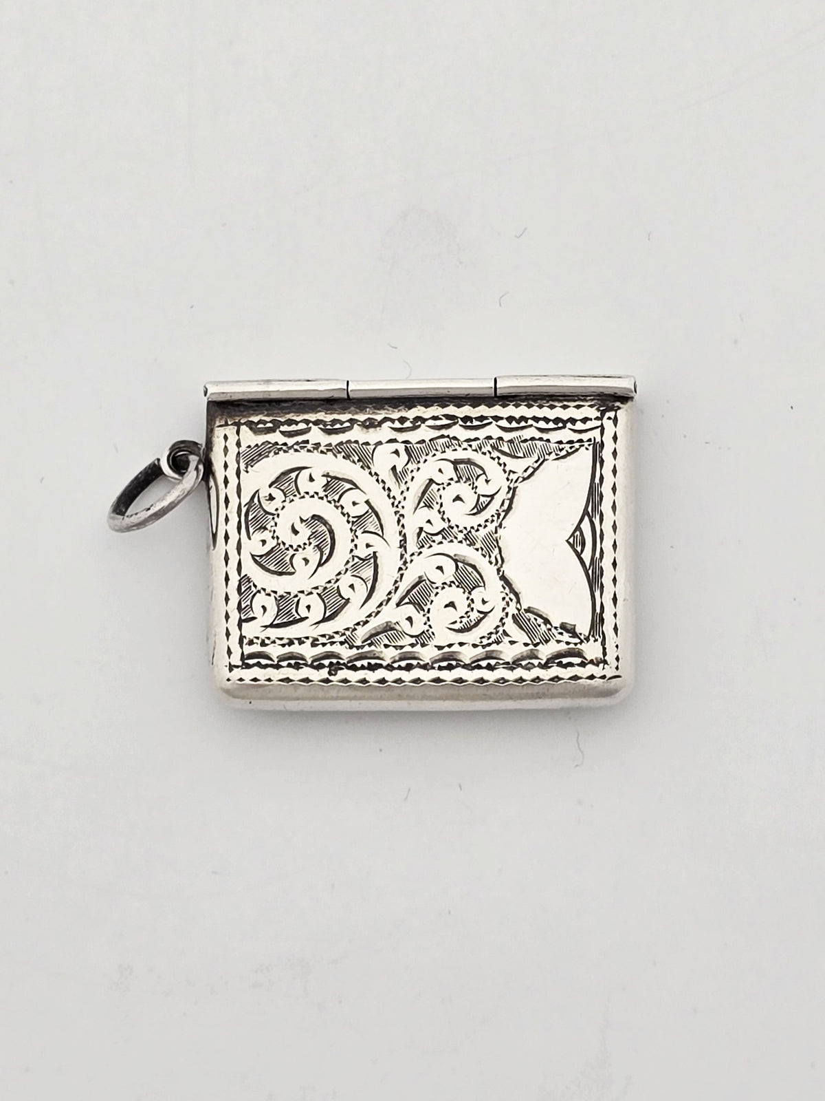 Antique Edwardian Sterling Silver Stamp Case Birmingham 1904