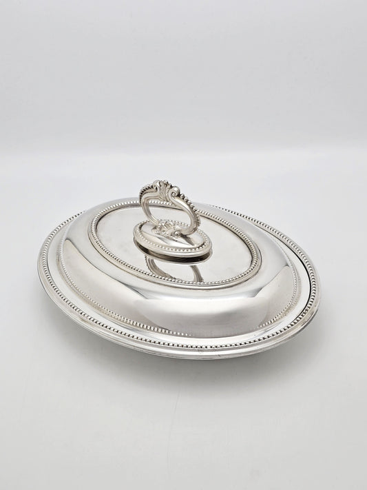 Antique Edwardian Silver Plated Entrée Dish circa 1905