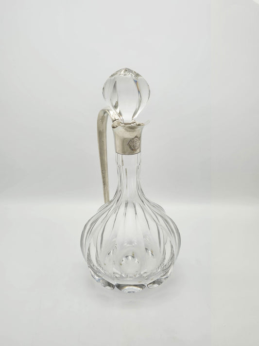 Vintage Sterling Silver and Glass Claret Jug London 2004