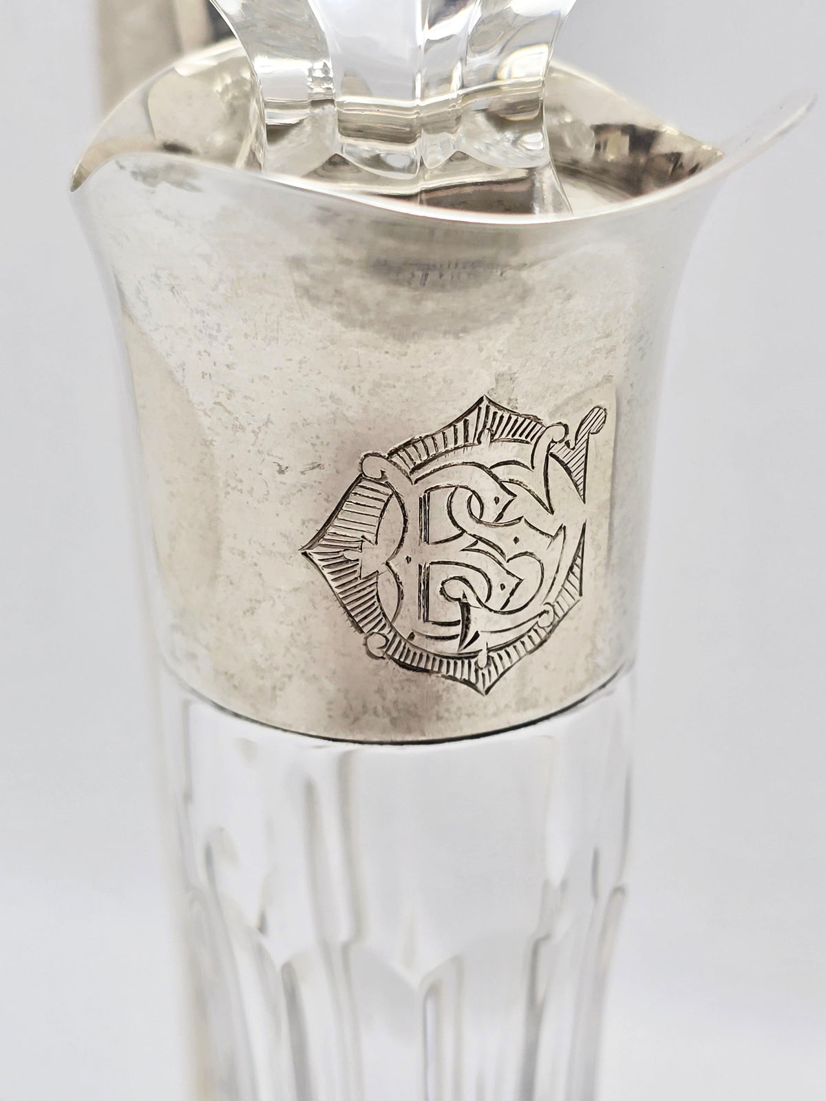 Vintage Sterling Silver and Glass Claret Jug London 2004