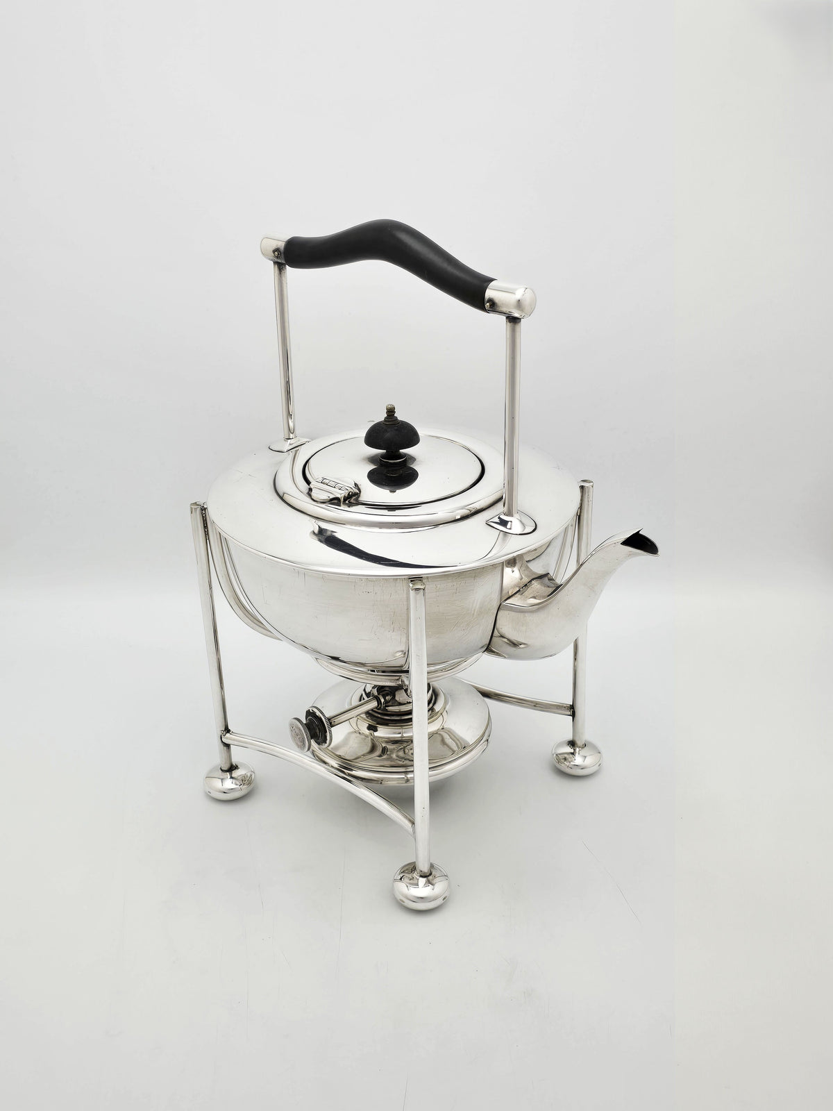 Antique Edwardian Christopher Dresser Style Kettle on Stand circa 1905