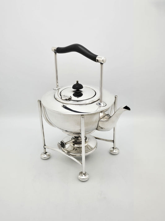 Antique Edwardian Christopher Dresser Style Kettle on Stand circa 1905