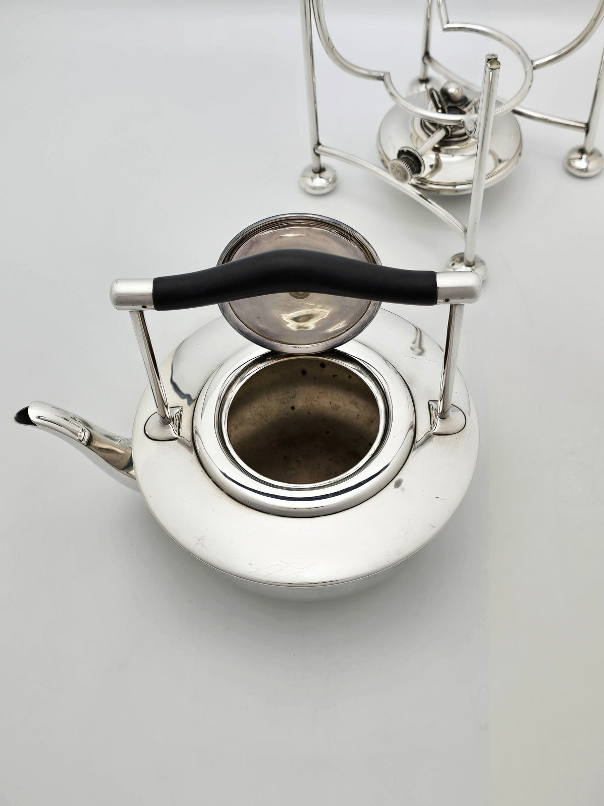 Antique Edwardian Christopher Dresser Style Kettle on Stand circa 1905