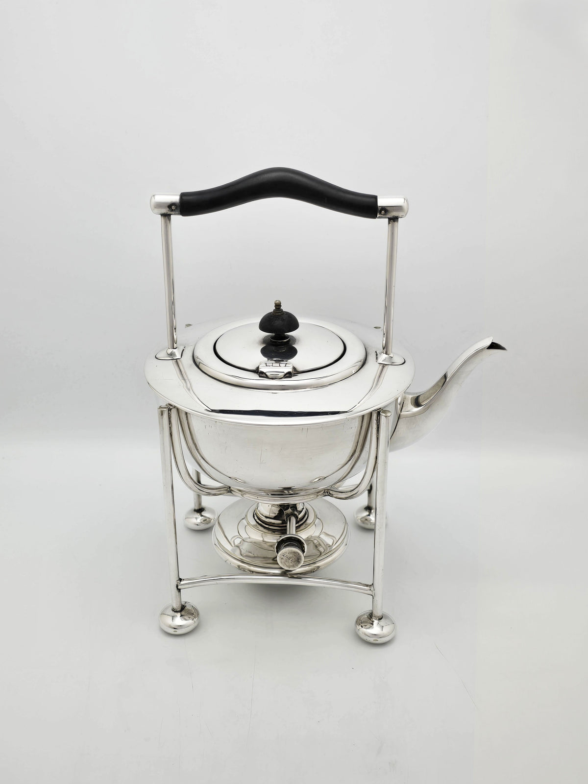 Antique Edwardian Christopher Dresser Style Kettle on Stand circa 1905