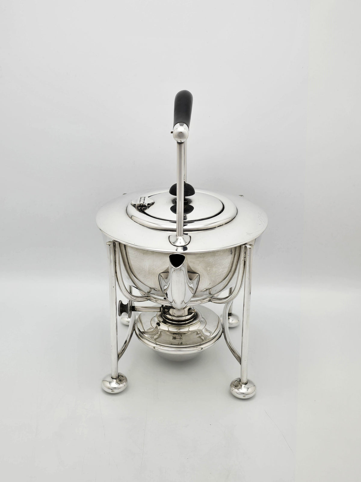 Antique Edwardian Christopher Dresser Style Kettle on Stand circa 1905