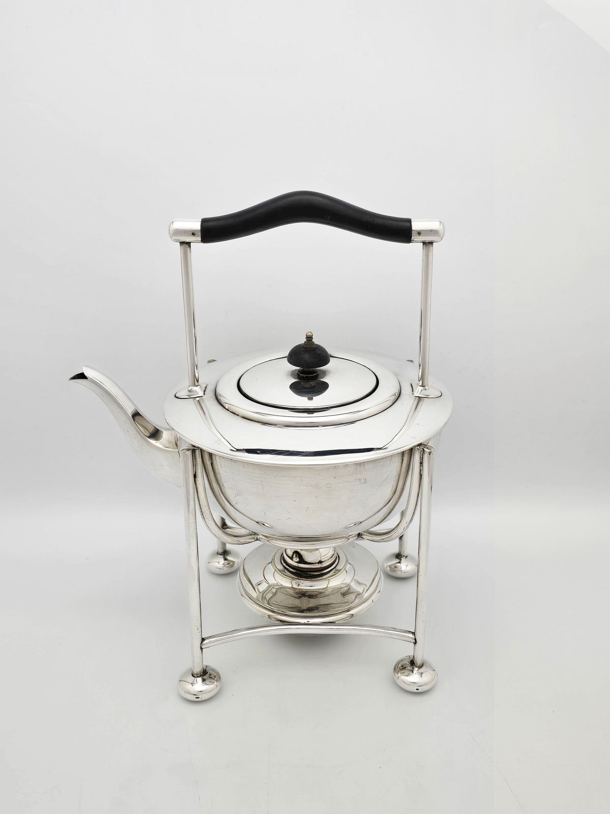 Antique Edwardian Christopher Dresser Style Kettle on Stand circa 1905