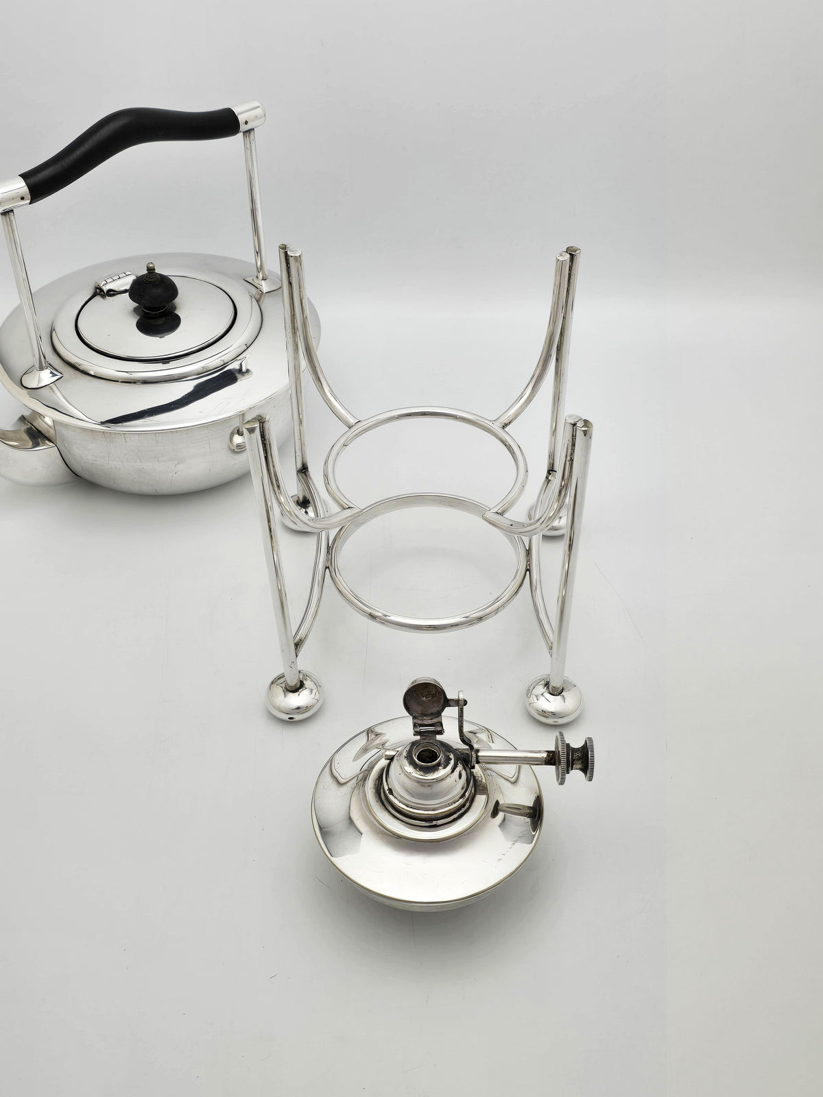 Antique Edwardian Christopher Dresser Style Kettle on Stand circa 1905