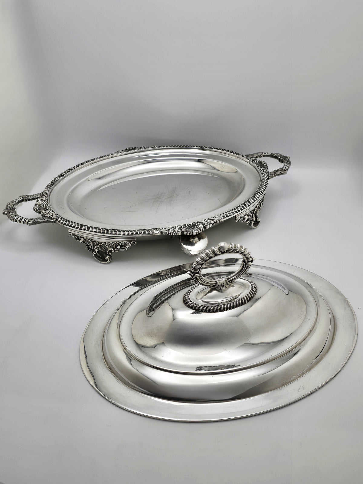 Antique Victorian Silver Plated Large Warming Dish, circa 1880