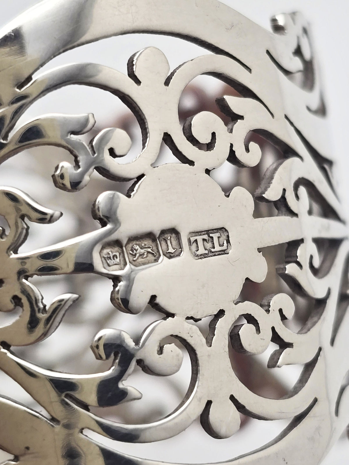 Antique Sterling Silver Pierced Napkin Rings, Sheffield 1903