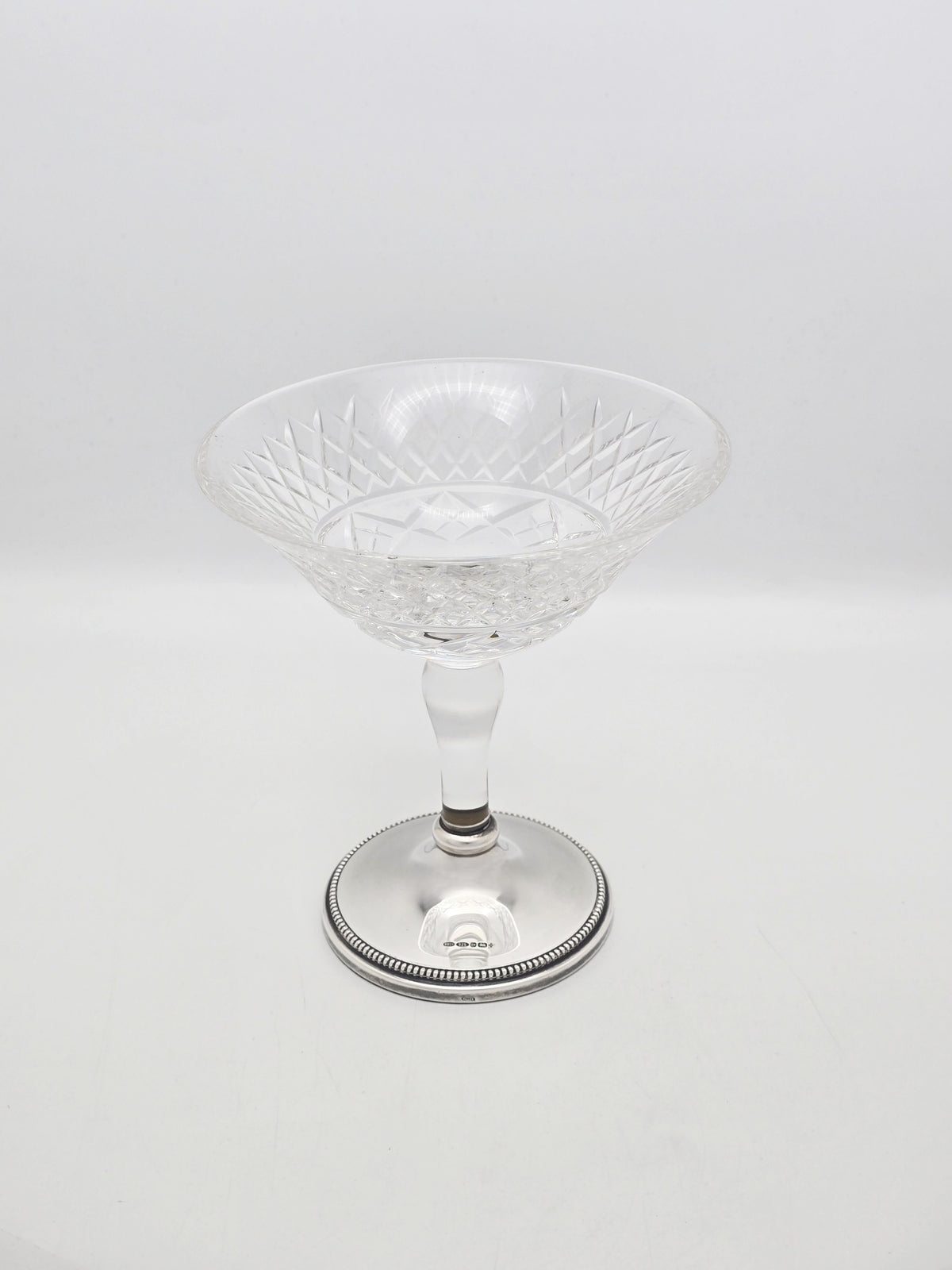Vintage Sterling Silver and Cut Glass Comport Birmingham 2000