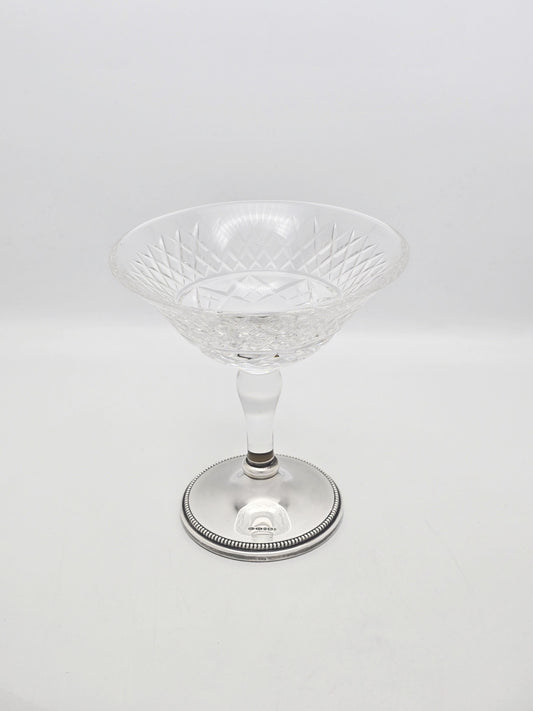 Vintage Sterling Silver and Cut Glass Comport Birmingham 2000
